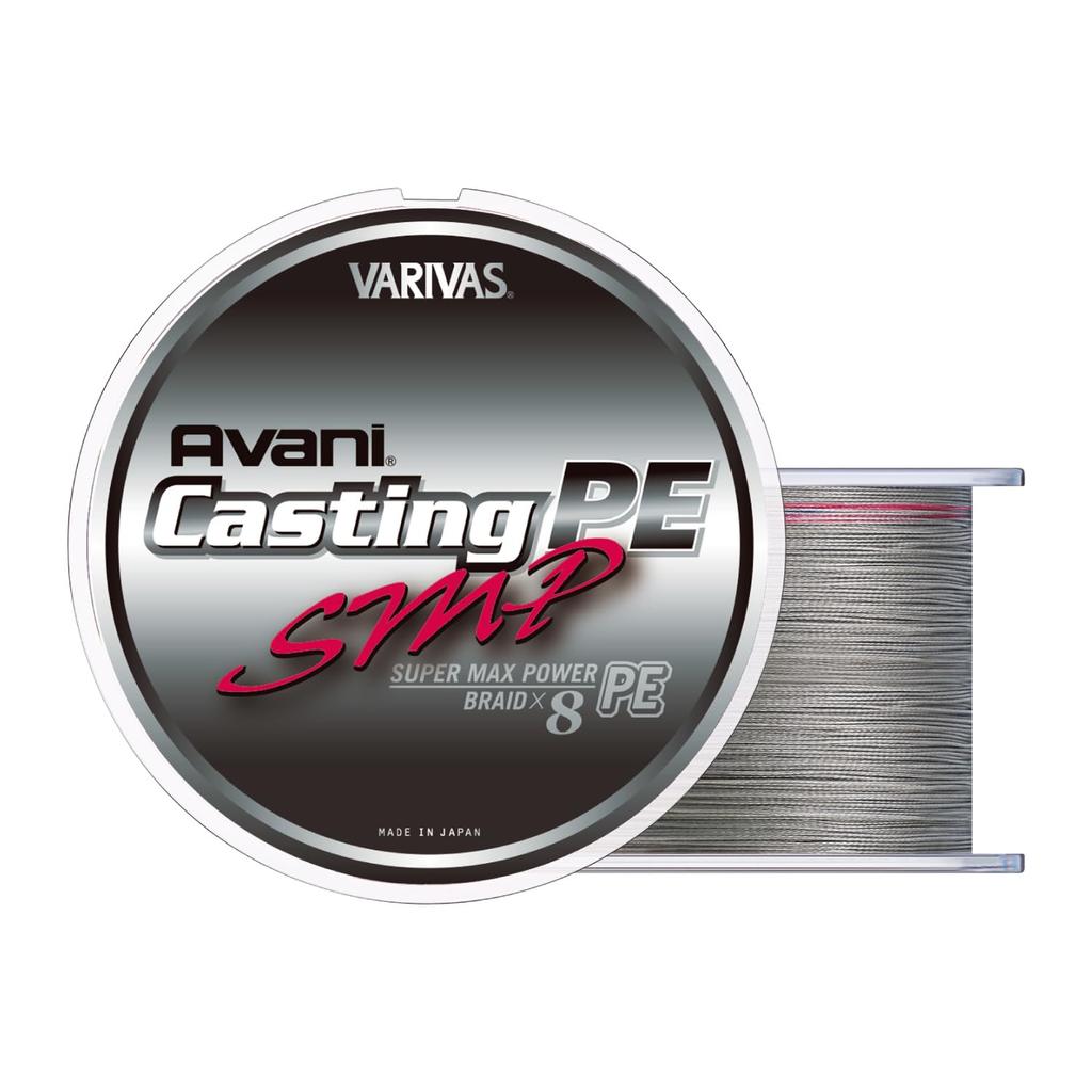 VARIVAS Avani Casting PE Super Max Power MAX 8 Серый Стелс 600 м, #3, 50 фунтов, Пряди,
