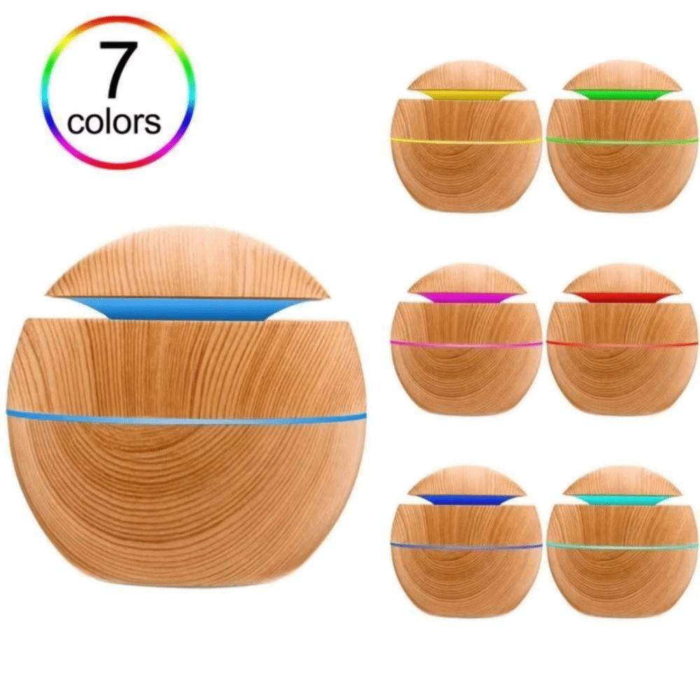 Wood Grain Air Humidifier Ultrasonic Mini Mist Maker Personal Mist Air Purifier Dorm Room Use