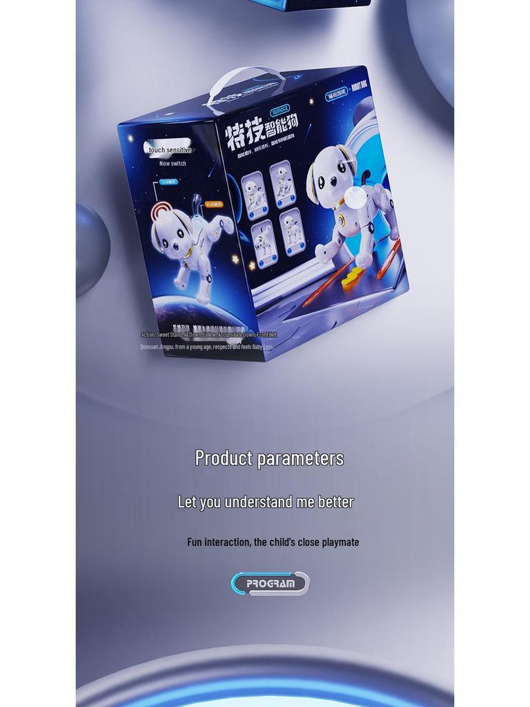 Children's Smart Remote Control Robot Dog Toy: Stunt, Music, Dancing, and Electric Features