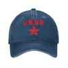 Summer USSR Soviet CCCP Russian Baseball Cap Sun Washed Hip Hop Hats UnisexTeens Classic Kpop Rock Baseball Caps