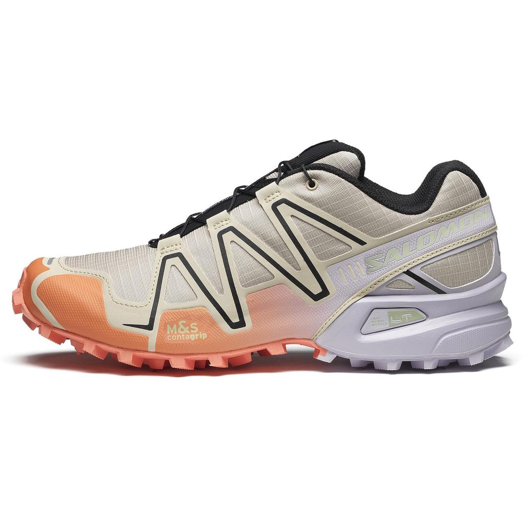 SALOMON Speedcross 3 Comfortable Trendy Fabric Synthetic Leather TPU Low Top Casual Trail Marathon Racing Running Shoes Unisex Sneaker Beige 474387