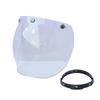 Helmet Bubble Visor Motorcycle Helmet Windshield Lens with Flip Bracket for 3-Snap Open Face Helmets