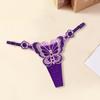 Очаровательные регулируемые порнографические разноцветные женские трусы с вышивкой бабочкой, интимная одежда, женские стринги
