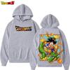 Новая мужская худи с принтом из аниме Dragon Ball, с длинным рукавом, однотонная, модная, повседневная, толстовка с капюшоном и карманом DBZ