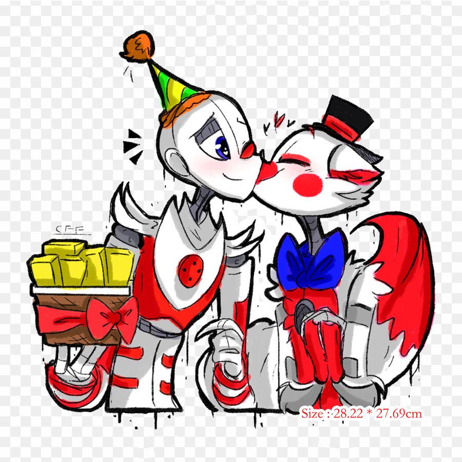 Fnaf Ennard X Ballora Five Nights At Freddy's Sister Location Iron-on Transfers For Clothing Tshirt Bag Heat Transfer Stickers Iron On Patches