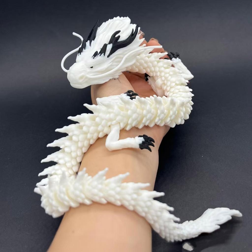 3D Printed Dragon With Eyes, Articulated 3D Printed Animals, 3D Printed Toys For Anxiety And ADHD Relief, Unique Home Decor
