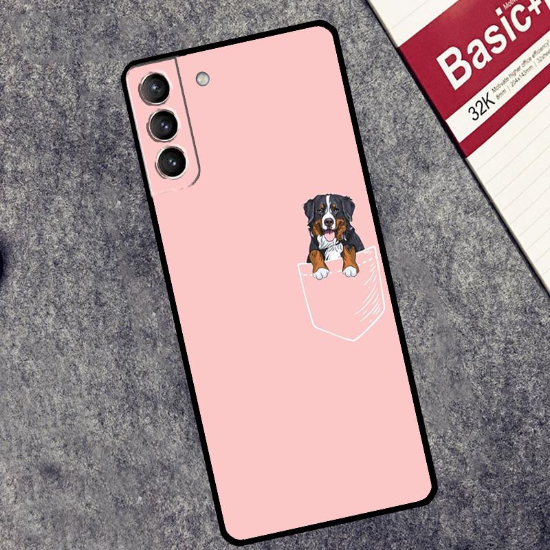 Bernese Mountain Dog Case For Samsung Galaxy S24 Ultra S23 Ultra S22 S21 S20 FE S8 S9 S10 Plus Note 10 20 Cover