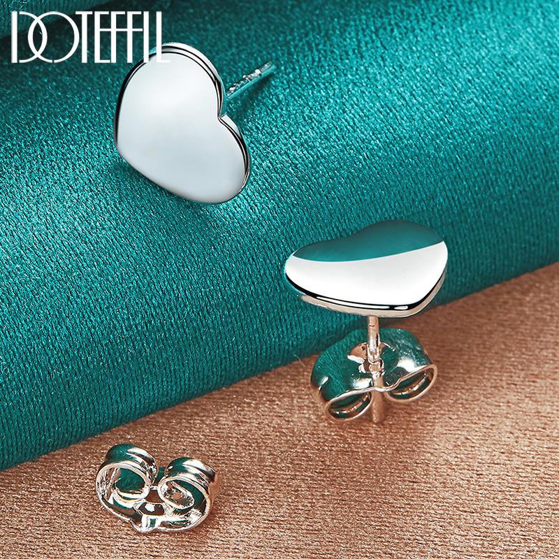 Серьги в форме сердца из стерлингового серебра 925 пробы. Модные свадебные украшения.