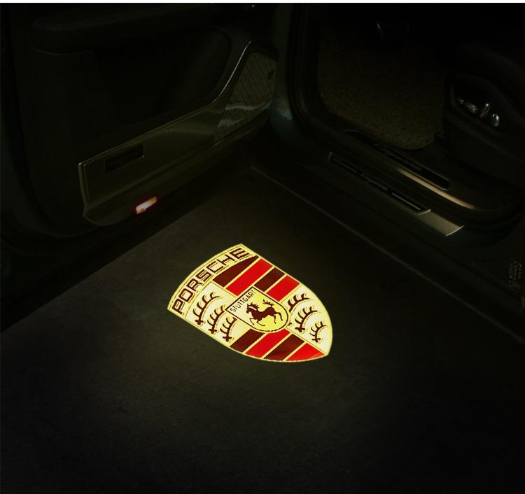 2 шт. Для Porsche Panamera 970 Boxster 986 987 911 997 Светодиодные дверные огни автомобиля Проектор иконки приветствия Приветственные лампы