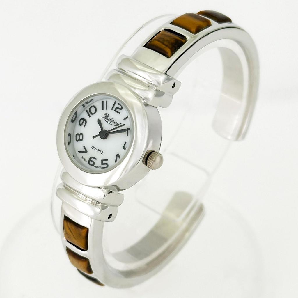 La Paul Women's Stone Bangle Watch, Brown, 164024