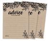 Inkdotpot Set of 50 Advice for The Bride and Groom, Newlyweds Rustic Wedding Décor, Guestbook Alternative, Kraft Advice Cards 5x7 Inches