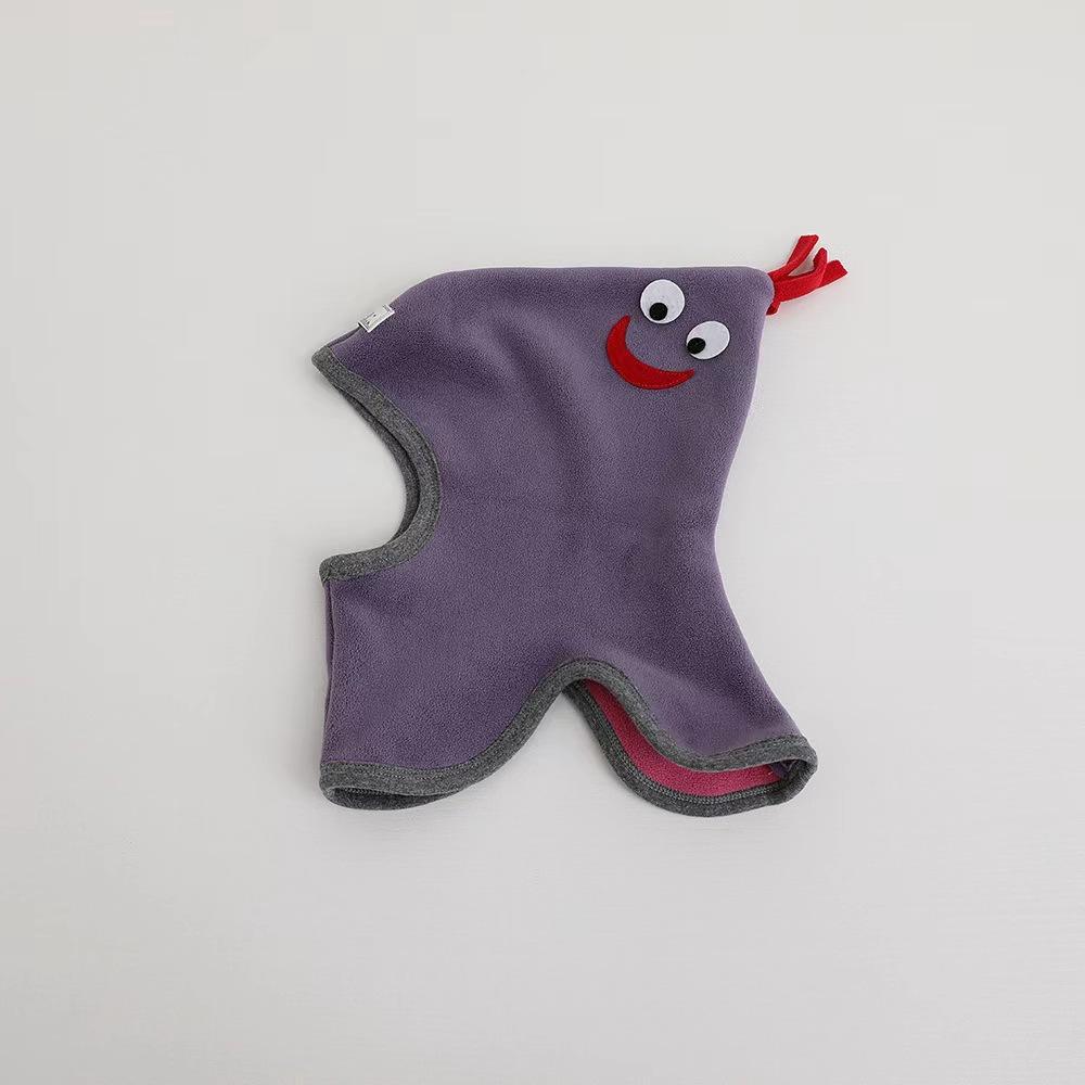 Милая детская шапка-чепчик, шарф, цельный мягкий флис, осень-зима, детские шапки-бини, теплые уши, защита шеи, детская кепка с героями мультфильмов