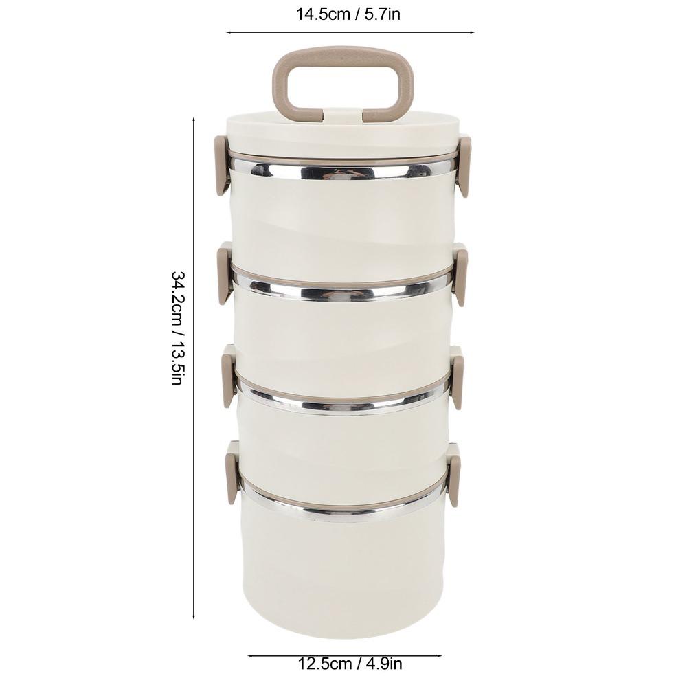 3300ml Lunch Storage Container 4 Tier Food Container Practical Compartment Lunch Box For Picnics