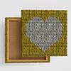 Nordic Heart Fabric Wall Art Panel, Pop Yellow, 57 X 57 Cm