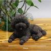Realistic Resin Toy Poodle Decorative Ornament for Entryway or Living Perfect for a Soothing and Beloved Pet Figurine, Room, (Black) [Used]