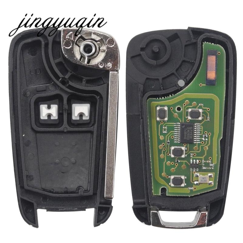 jingyuqin 5pcs 315/433MHz ID46 Chip Remote Control Flip Key for Chevrolet Cruze Aveo Orlando 2010-2015 2/3/4/5 Button Fob Opel