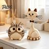 Decorative Figurines for Living Room Resin Farmhouse Cat Figurine, Creative Country Style Animal Statue, Rustic Ornaments Home Decor Mouse Sculpture