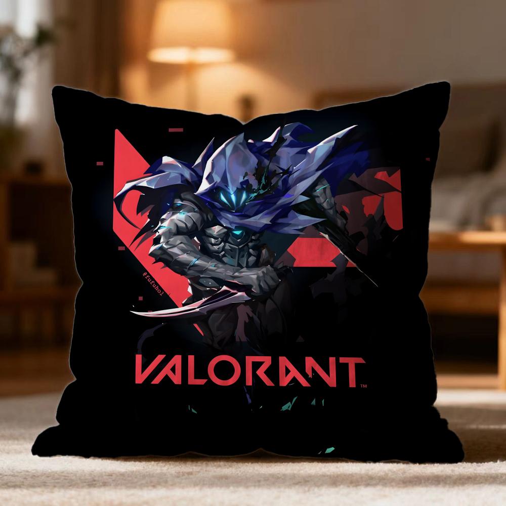Popular VValorantes Cushion Cover Soft Washable Pillow Case Multi-Scene for Couch Bed Travel Office Use
