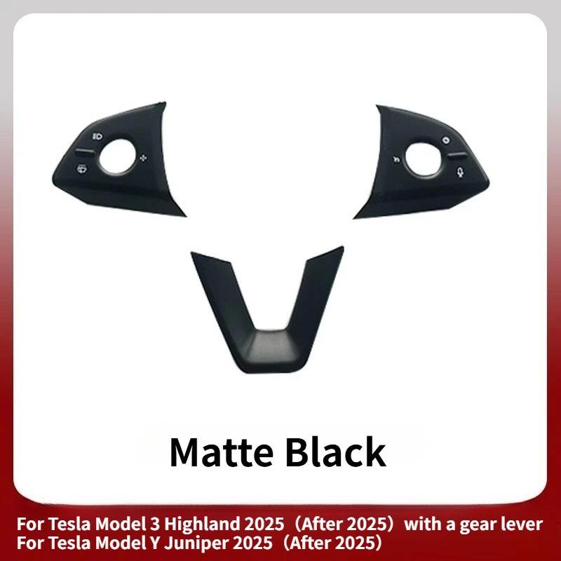 For Tesla Model Y/YL Juniper 2026 Model 3 Highland Steering Wheel Button Sticker Protective Cover Patch Interior Car Accessories