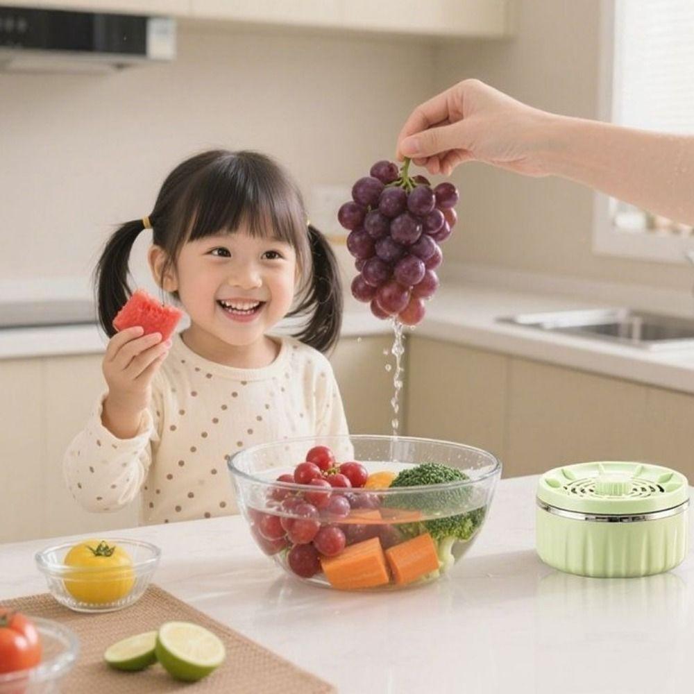 Automatic Rotation Electric Vegetable Washer Wireless Fruit Cleaning Machine Kitchen