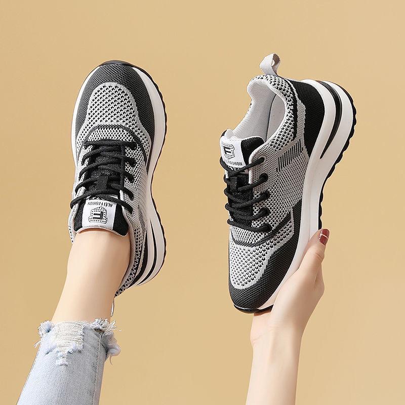 Весенне-летняя легкая дышащая спортивная обувь, женские корейские модные кроссовки, женская прогулочная обувь с сеткой