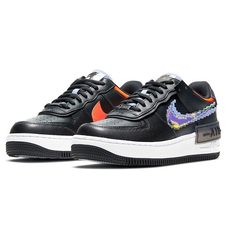 Nike Air Force 1 Shadow SE Pixel Swoosh - Женские кроссовки Off Noir Black Hyper-Crimson Light-Thistle CV8480-001