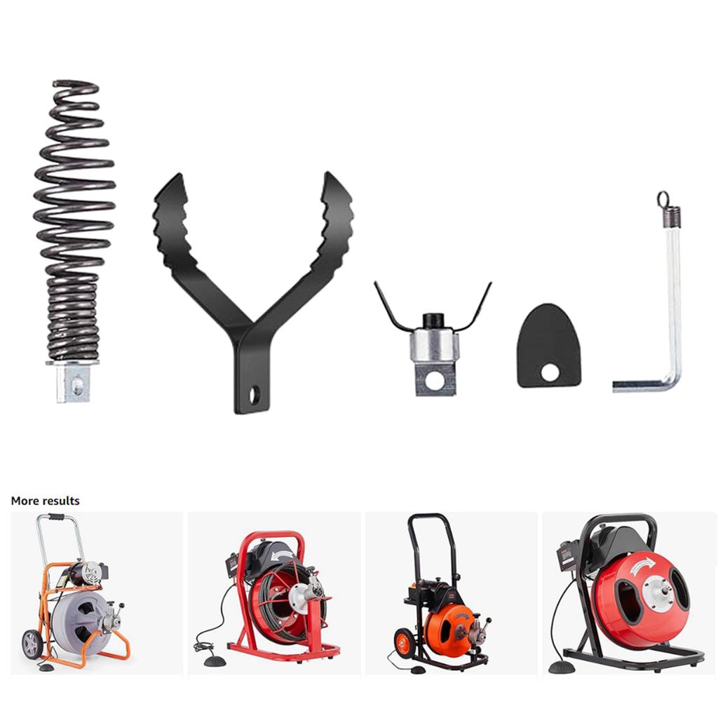 5pc/Set Drain Auger Drain Snake Drill Attachment For Efficient Pipe Cleaning In 4-8Inch Pipe for VEVOR PioneerWorks