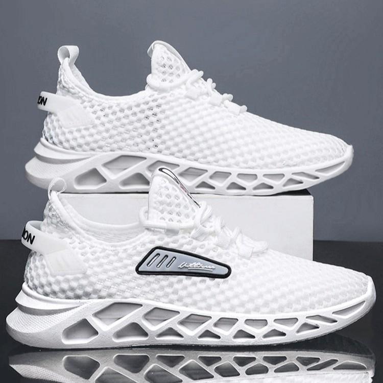 Сетчатая обувь мужская весенне-летняя модная обувь с отверстиями уличная для повседневной ходьбы мягкая подошва удобная спортивная обувь