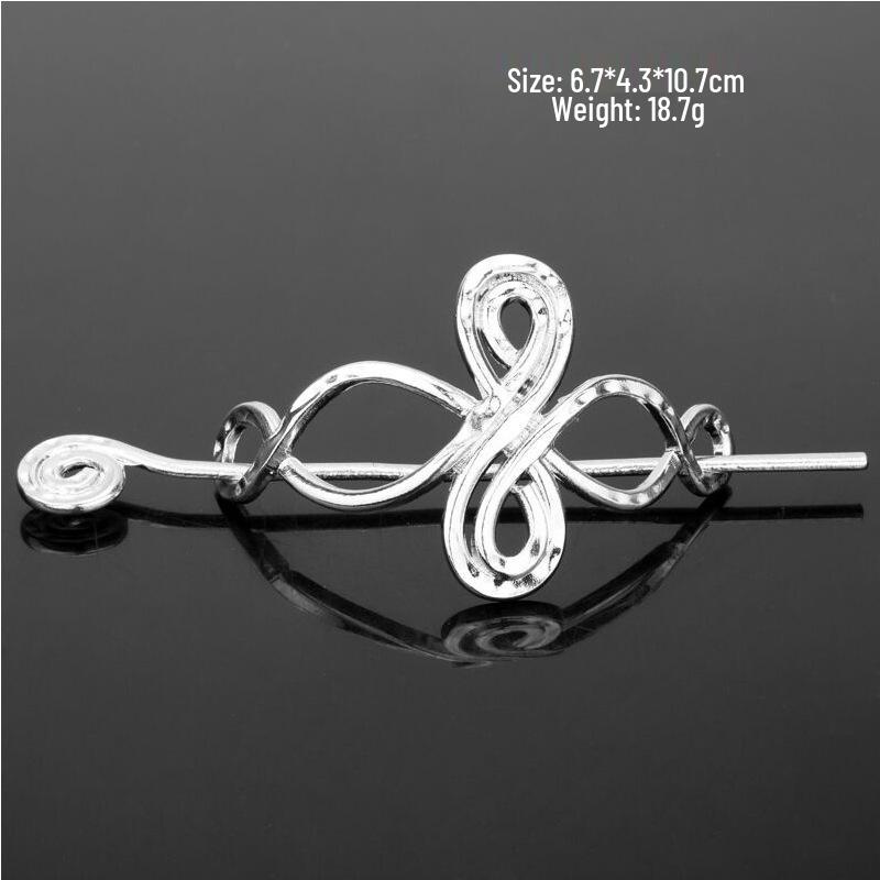 Европейская и американская ретро заколка для волос с кельтским узлом - Металлическая корона для высокой прически