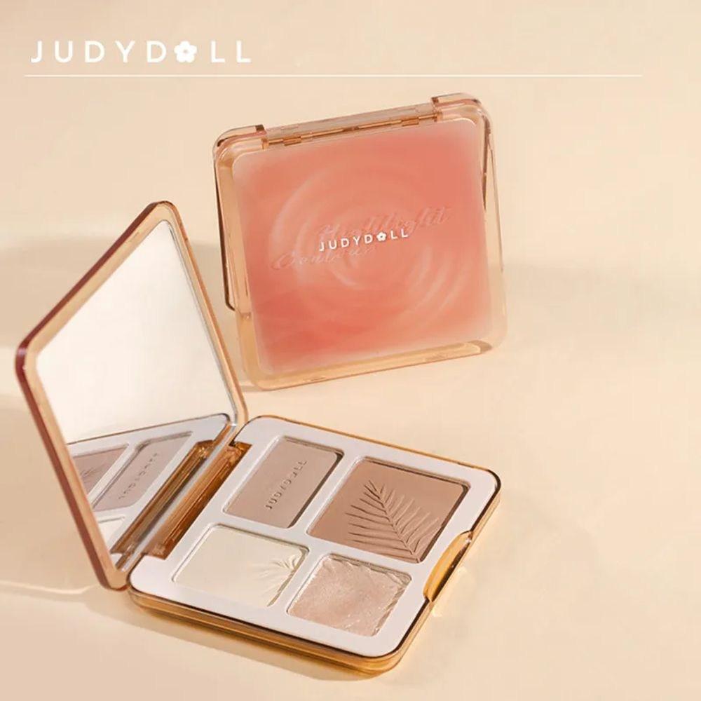 Judydoll Face Highlighter Makeup Palette Matte Shadow Lasting Glow Brightening Contour Shimmer Powder 3D Nose Cosmetics, 02 01, 1 шт.