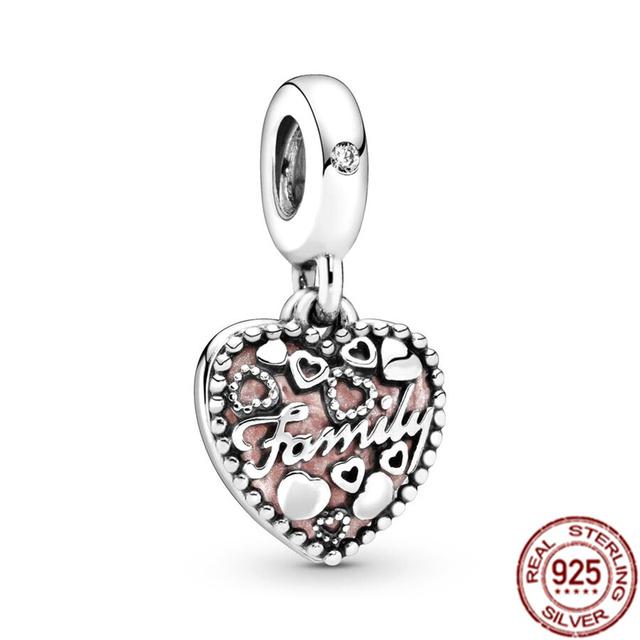 Подвеска с несколькими узорами подходит для браслета/ожерелья из стерлингового серебра 925 пробы, подвеска из бисера, ювелирные изделия для мамы, фестиваля