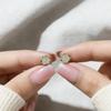 Универсальные серьги-гвоздики «Кошачий глаз» для женщин, в китайском стиле, с позолотой и нефритом, элегантные и роскошные.