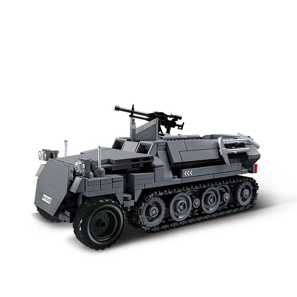 Военный MOC Армия Основной Боевой Танк Бронированная Машина Истребитель Фигурки Солдат Набор Строительных Блоков Кирпичи Игрушки