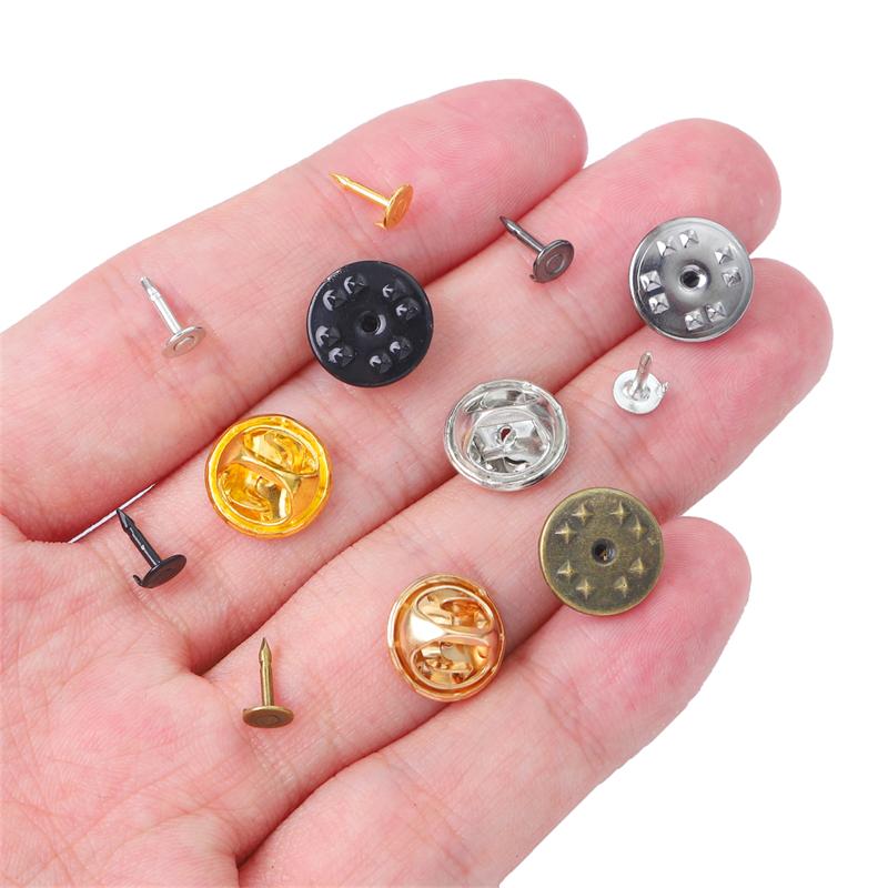 30 компл./пакет, держатель для бейджа, застежка-бабочка, булавка на спине, брошь, крышка для ухода за клатчем, завязка для ногтей, задние пробки, родиевые ювелирные изделия, фурнитура