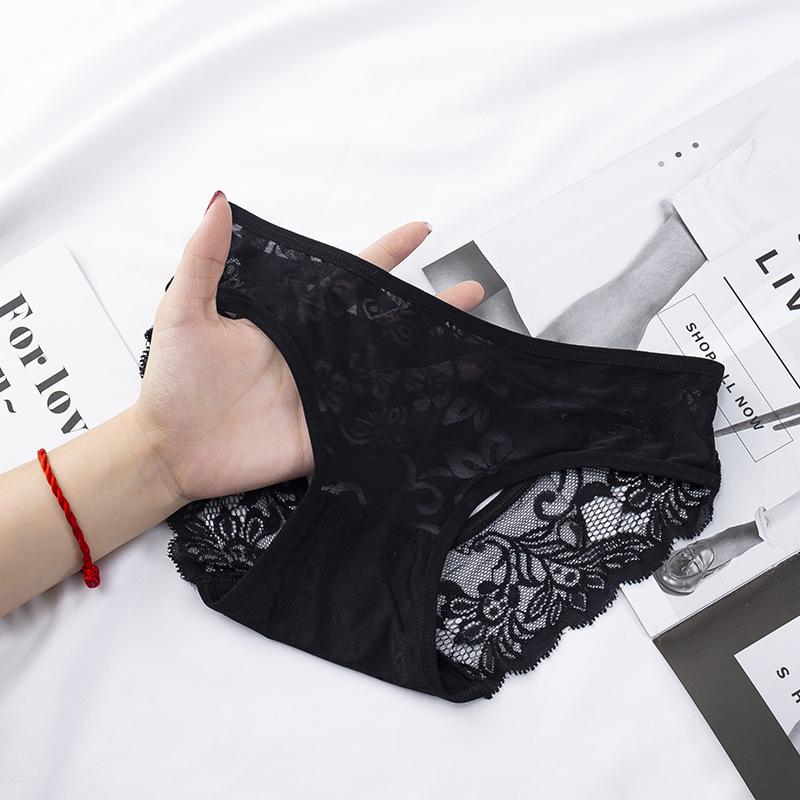 Consort Vine Black Series Сексуальные женские трусики из сетчатого кружева с прозрачной хлопковой ластовицей