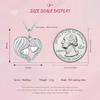 Bamoer 925 Sterling Silver Mother and Daughter Heart Shape Pendant Necklace for Women Birthday Mother's Day Gift Fine Jewelry
