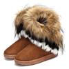 Модные женские сапоги Зимние зимние сапоги Женские хлопковые сапоги из лисьего волоса Удобные теплые женские сапоги