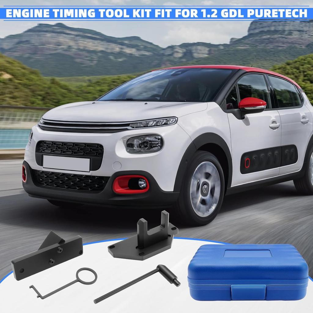 Engine timing kit Timing Belt Kit Chain camshaft tool kit 1.2 VTI compatible with Citroën Peugeot DS and For Opel since 2018