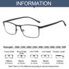 New Fashion Metal Square Ultra Light Eyeglasses Myopia Glasses Vision Care Blue Light Blocking