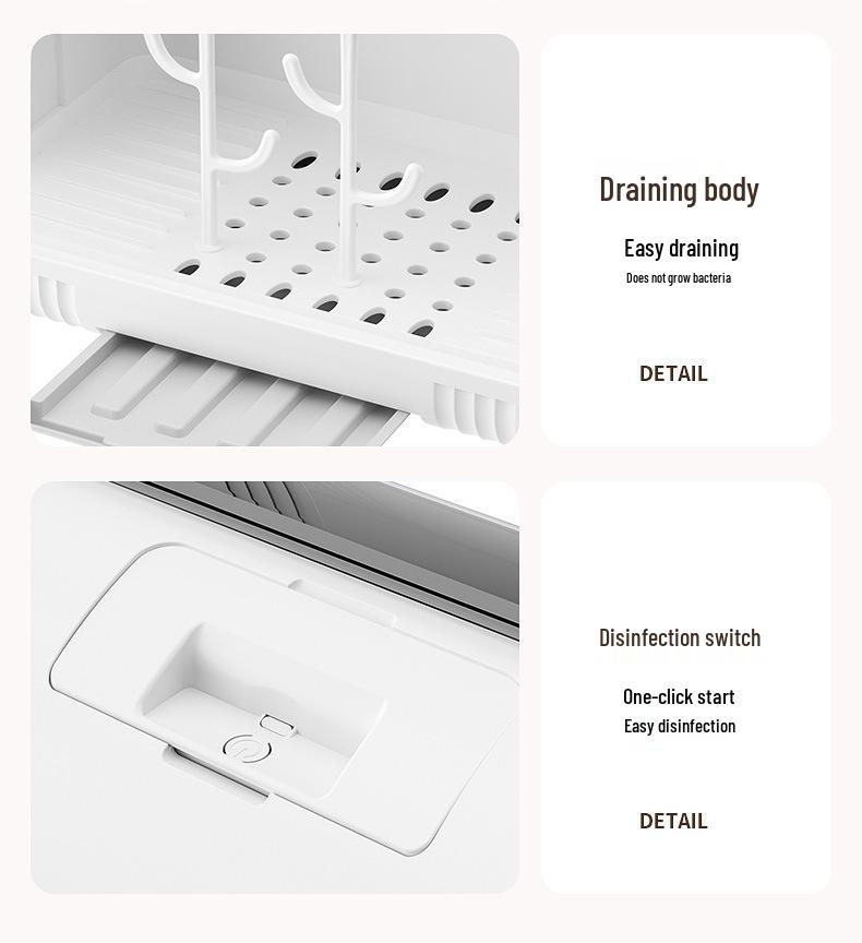 Стерилизатор для детских бутылочек и посуды, стойка для хранения с пылезащитной крышкой