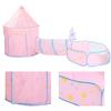3pcs Baby Tent Kid Crawling Tunnel Play Tent Indoor Children Toddler Toy Ball PoolPink