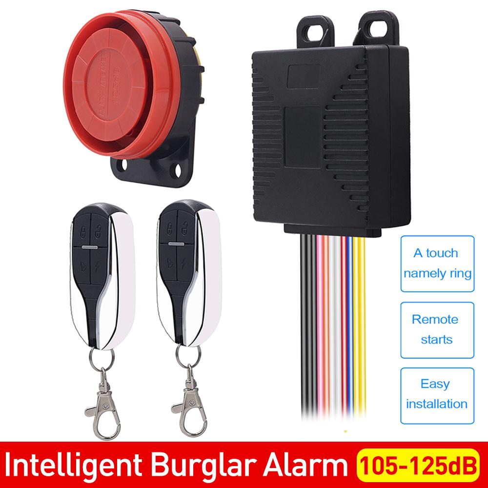 Противоугонная сигнализация для мотоцикла, велосипеда, беспроводной пульт дистанционного управления, велосипедная охранная сигнализация, 125 дБ, электрическая автомобильная охранная сигнализация, защита от срезания резьбы