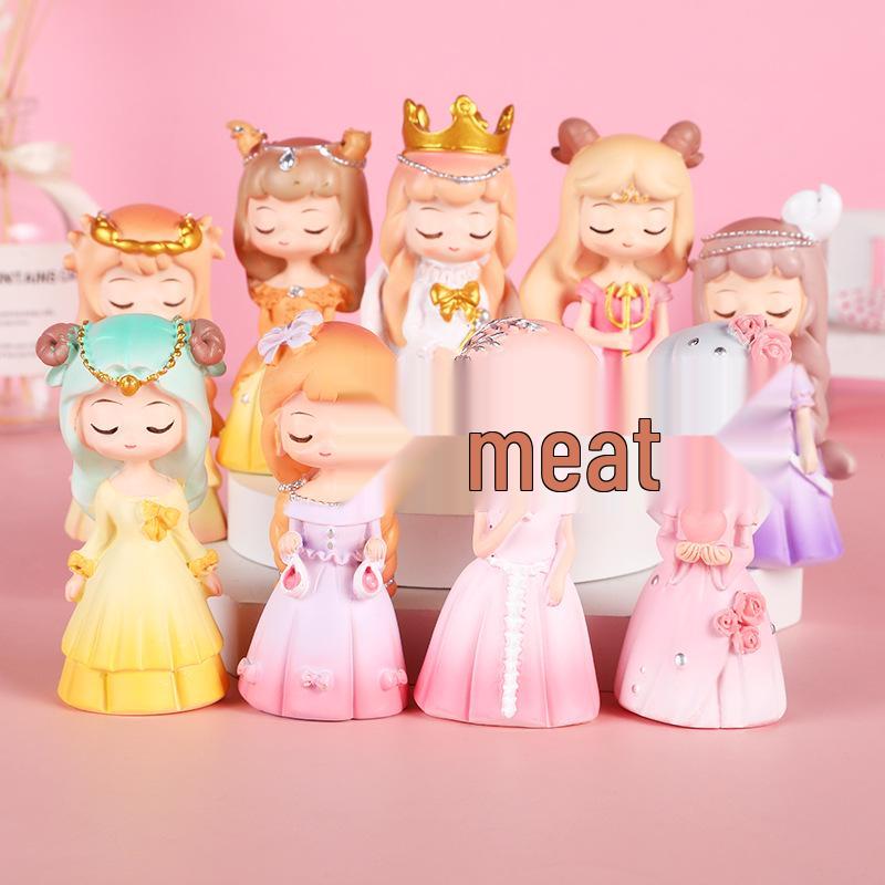 Fashionable Zodiac Ornaments: Hand-Painted Resin Figurines for Girls' Bedrooms