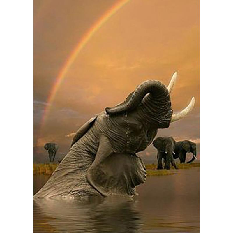 Diy Слон 5D алмазная живопись полная круглая дрель вышивка крестиком животное Алмазная вышивка горный хрусталь домашний декор настенный художественный подарок