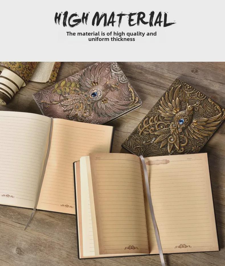Phoenix Diamond Европейский ретро PU блокнот и дорожный дневник