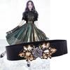 Korean Style Women Waistband Wide Rhinestone Waist Belt Simple Elastic Cummerbunds  Overcoat