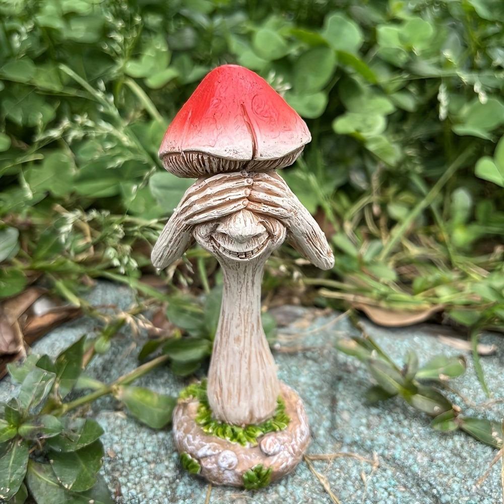 Милая игрушка-гриб, украшение, забавная скульптура гриба, маленькая статуэтка гриба, декор для дома, гостиной