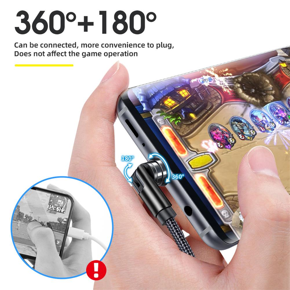 540-degree Rotate Magnetic Cable Led Indicator Light Fast Charging Cable Compatible For Ios / Android Micro / Type-c