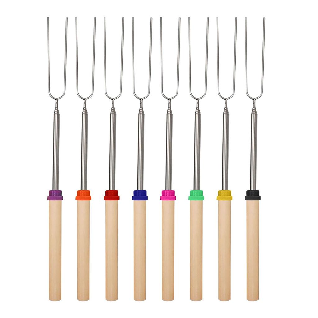 5/8/12 шт. выдвижная вилка для барбекю из нержавеющей стали, вилка для барбекю из мяса на гриле