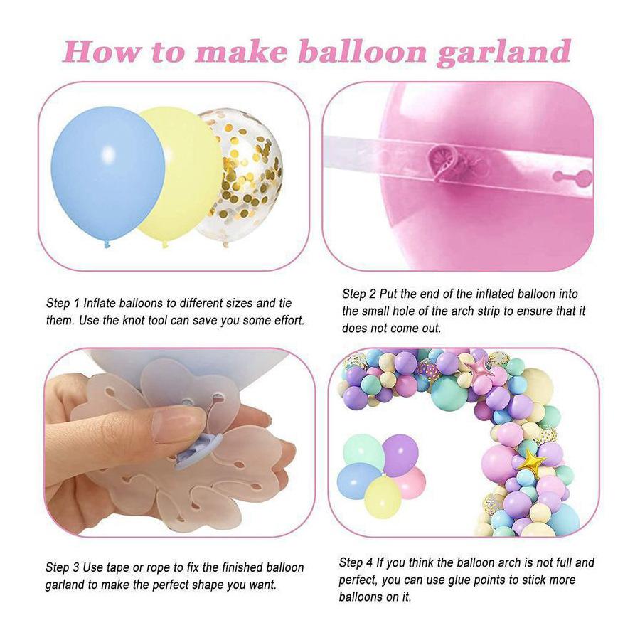 Набор воздушных шаров «макарон» розового, фиолетового, синего, конфетти на день рождения для детей в стиле «единорог»